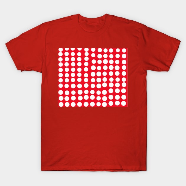 RED DESIGN with white spots T-Shirt by Samuelproductions19